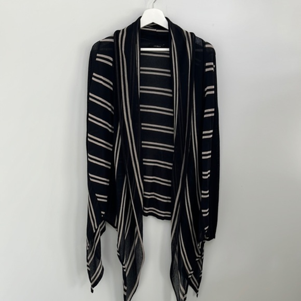 Animals cardigan‎ black and cream stripes